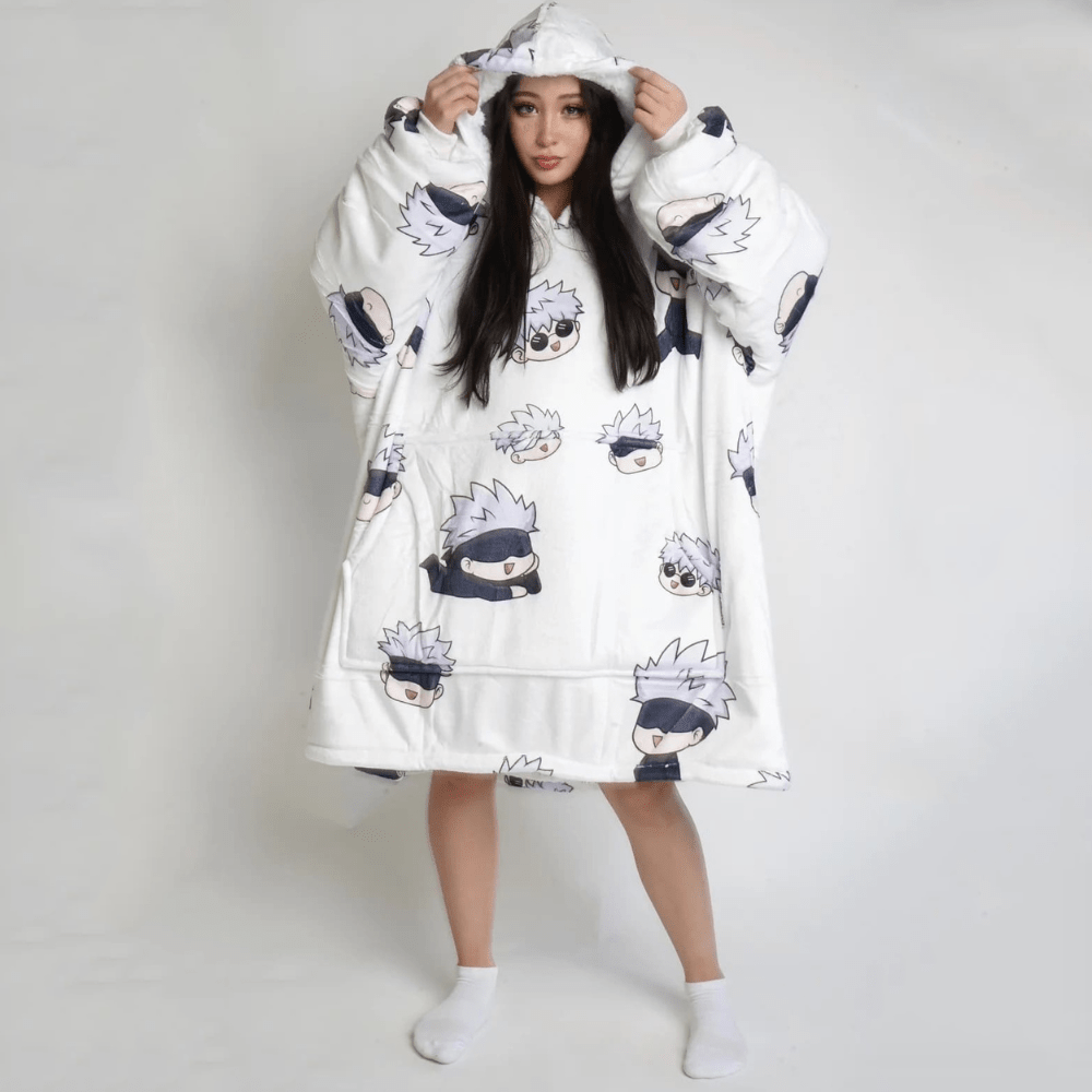 Satoru Gojo Blanket Hoodie - JJK - craftedbykaiyo