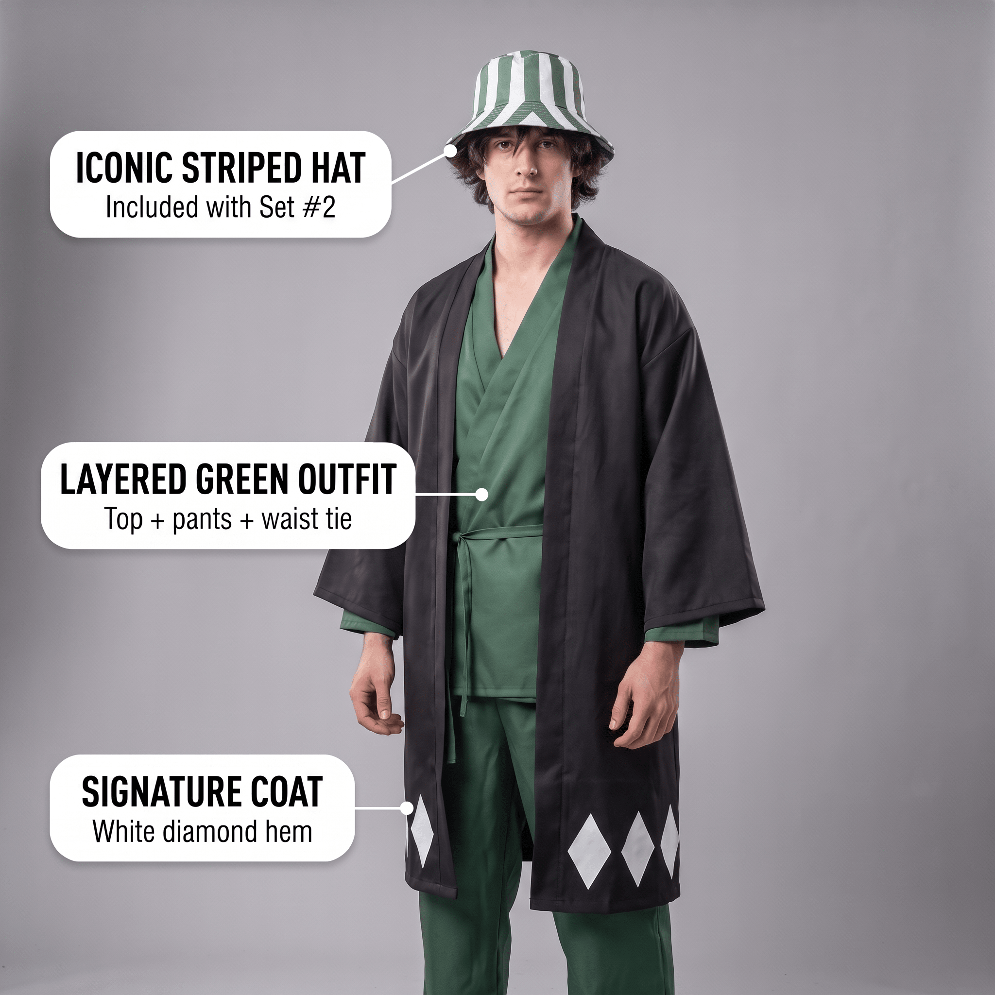 Urahara Robes Cosplay - Bleach - craftedbykaiyo