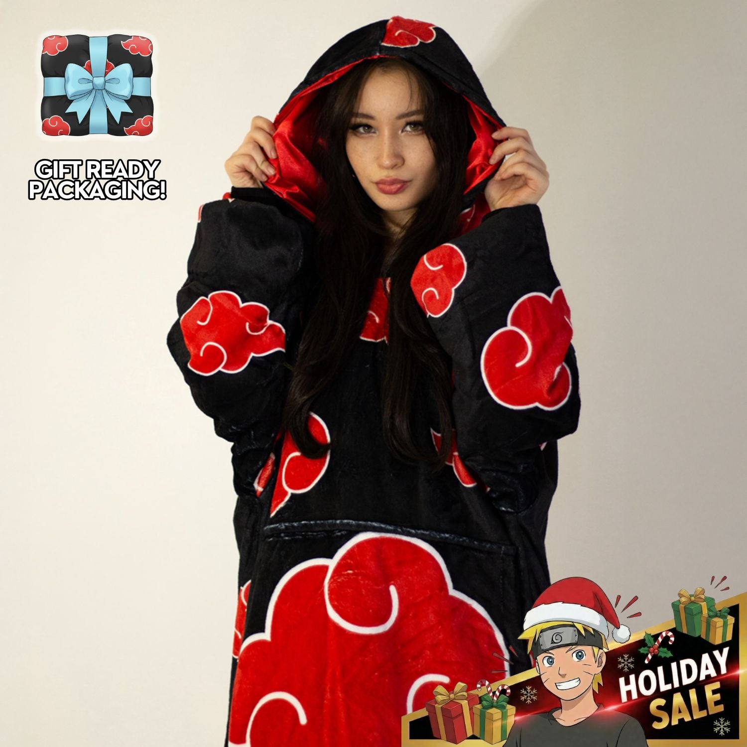 Akatsuki Blanket Hoodie - Naruto - craftedbykaiyo