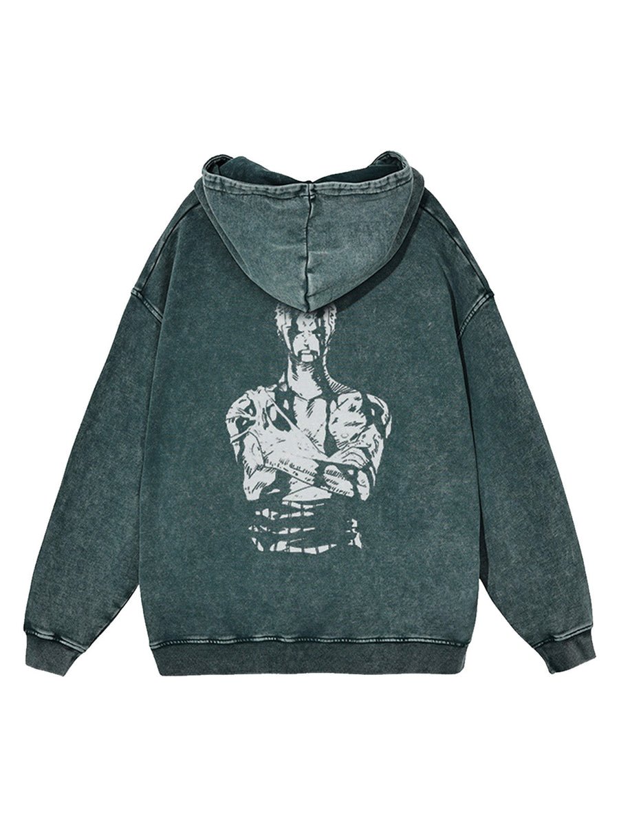 ZORO NOTHING HAPPENED VINTAGE HOODIE - craftedbykaiyo