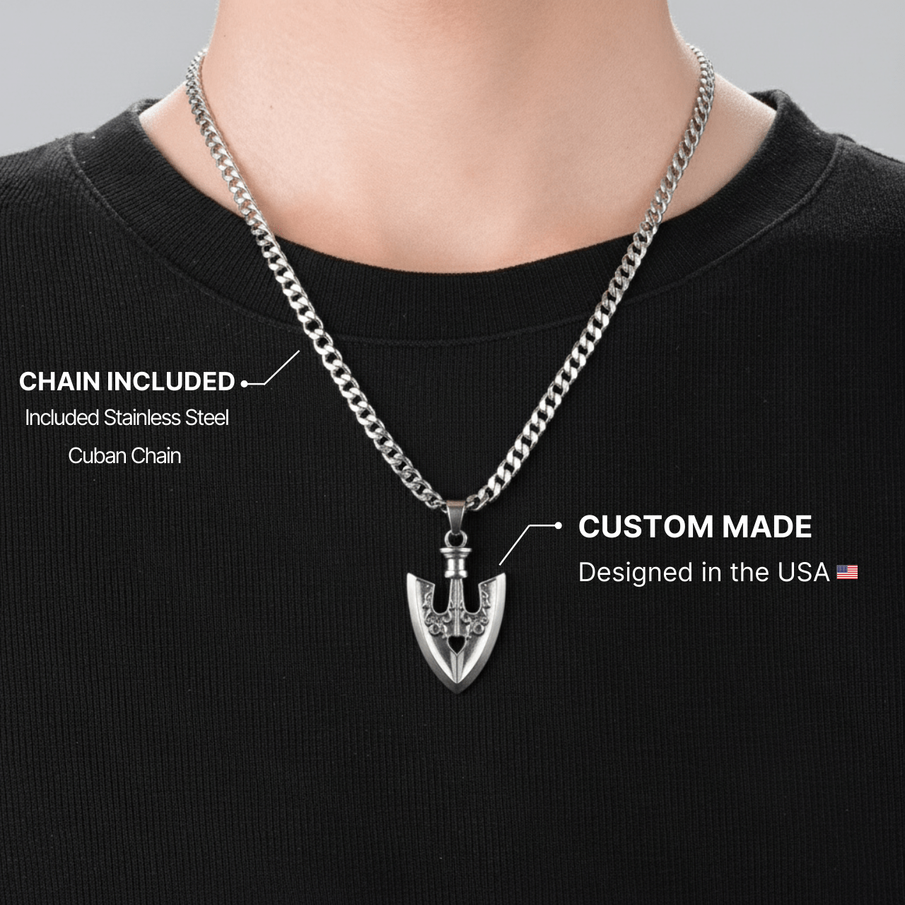 JJBA - Silver Requiem Arrow Necklace - craftedbykaiyo