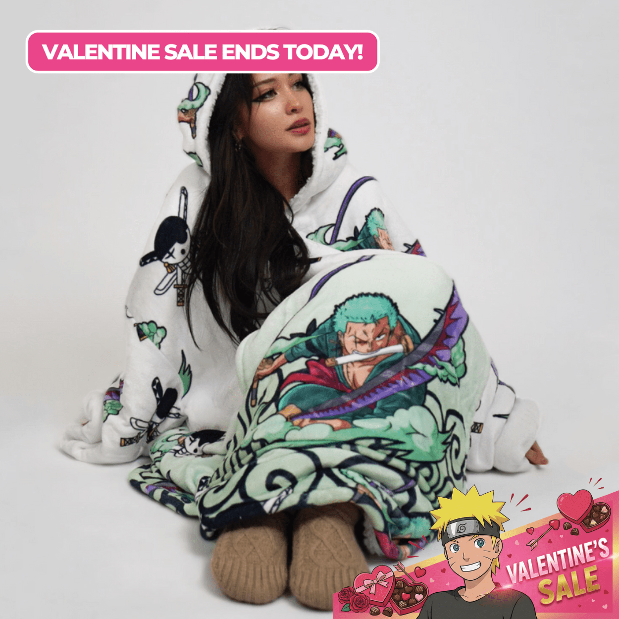 Anime Blanket Hoodies - VALENTINES SALE - craftedbykaiyo
