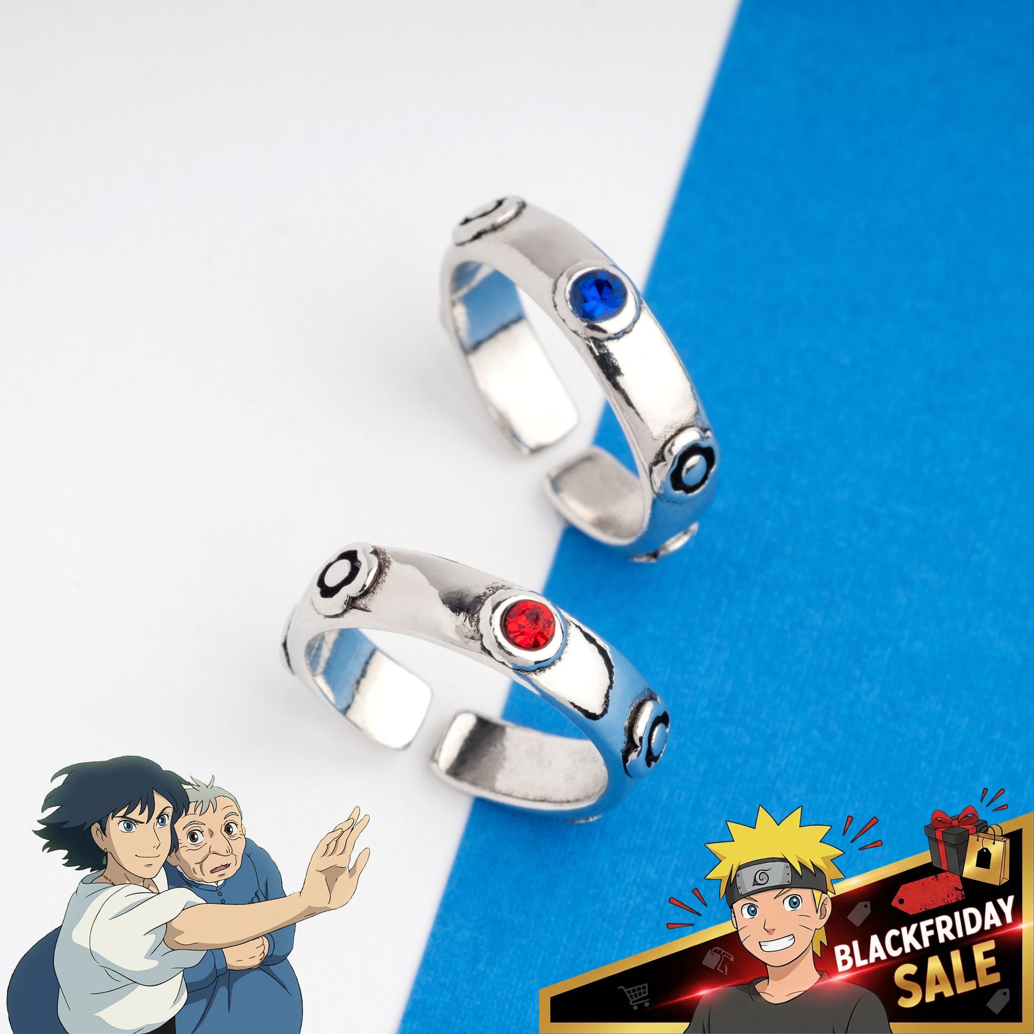 Howls Moving Castle - Ring Set - Wizard Howl & Sophie - craftedbykaiyo