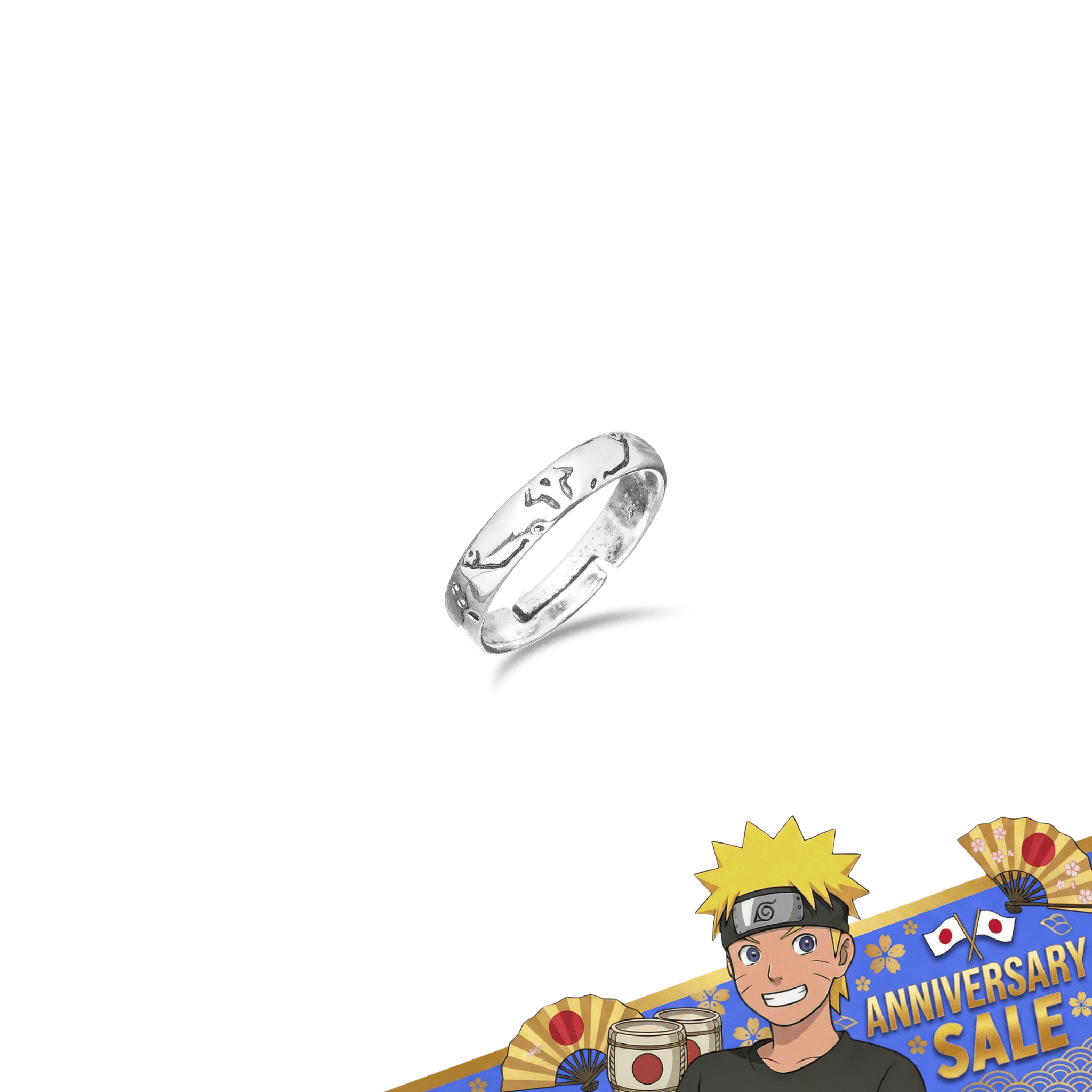 Sukuna Silver Pattern Ring - JJK - craftedbykaiyo