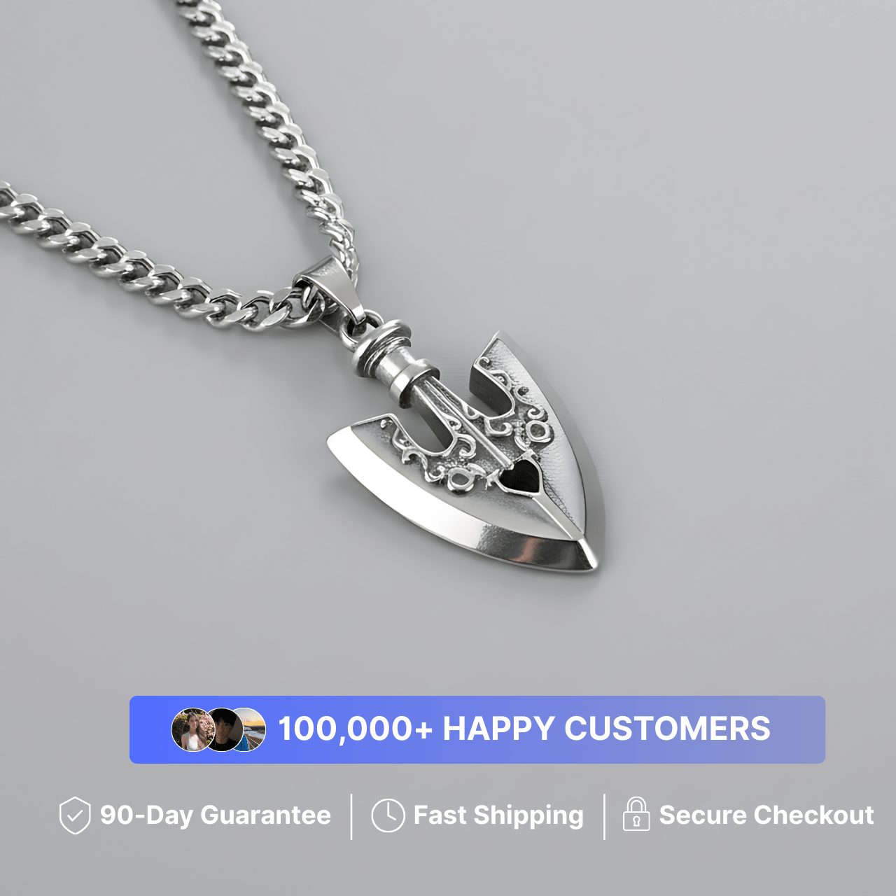 JJBA - Silver Requiem Arrow Necklace - craftedbykaiyo