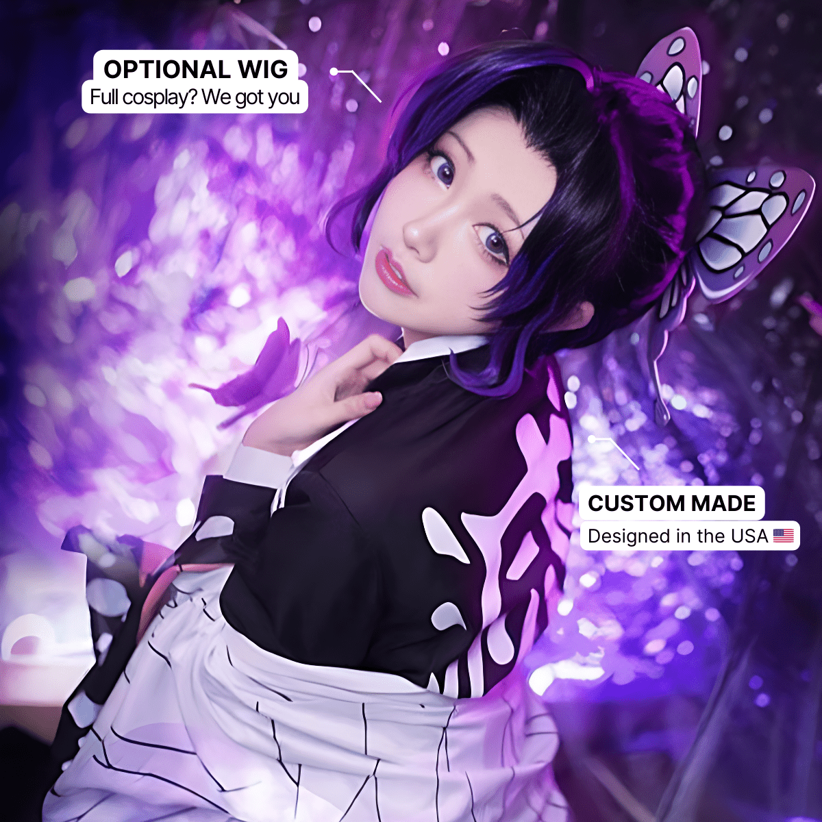 Shinobu Costume - Demon slayer - craftedbykaiyo