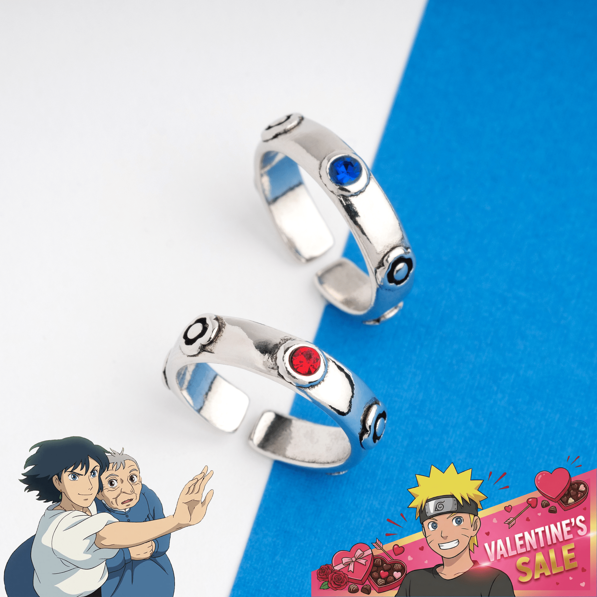 Howls Moving Castle - Ring Set - Wizard Howl & Sophie - craftedbykaiyo