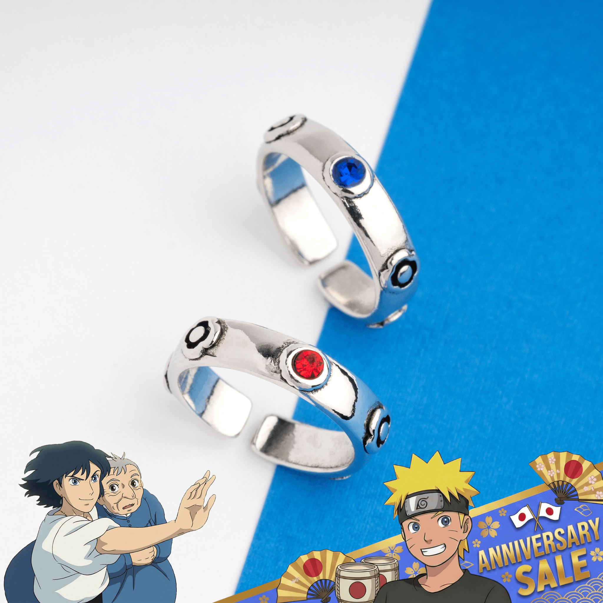 Howls Moving Castle - Ring Set - Wizard Howl & Sophie - craftedbykaiyo