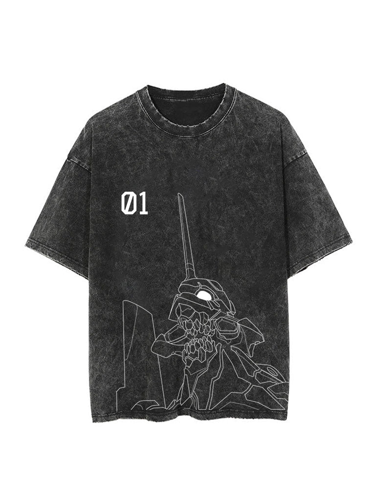 EVANGELION VINTAGE TEE - craftedbykaiyo