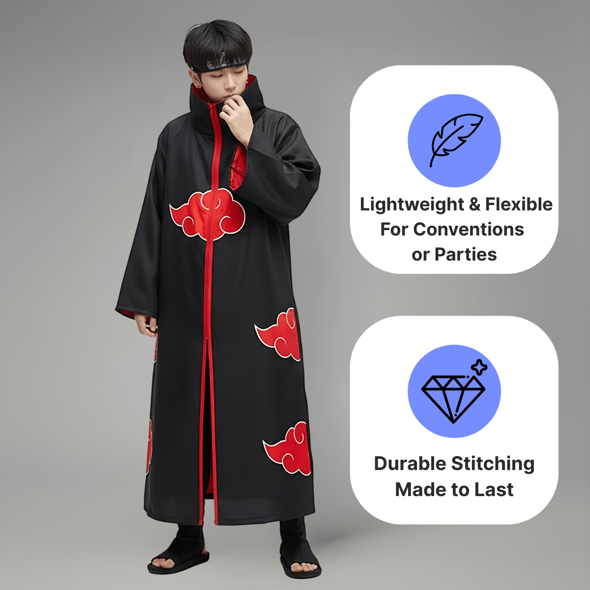 Akatsuki Robe Sims Akatsuki Robes Cosplay - Naruto – craftedbykaiyo