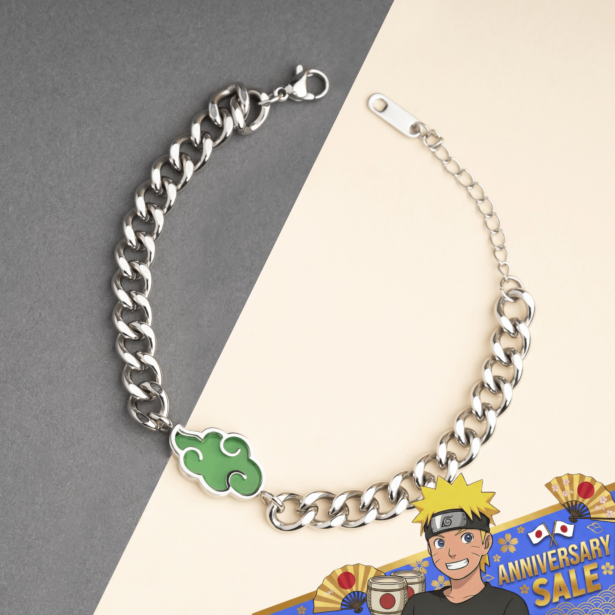 Jade Akatsuki Bracelet - Naruto - craftedbykaiyo