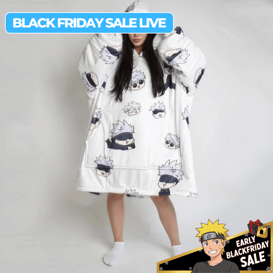 Satoru Gojo Blanket Hoodie - JJK - craftedbykaiyo