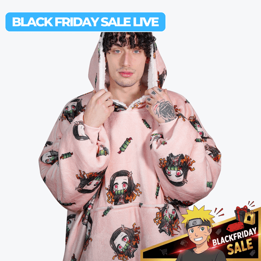 Nezuko Blanket Hoodie - Demon Slayer - craftedbykaiyo