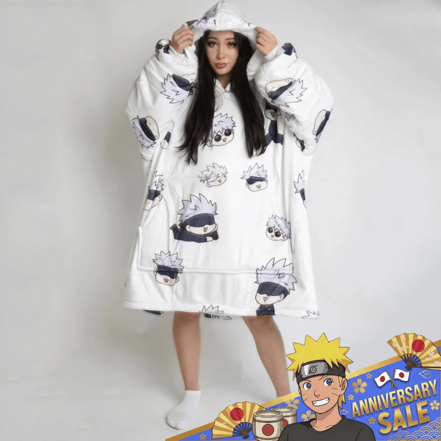 Satoru Gojo Blanket Hoodie - JJK - craftedbykaiyo