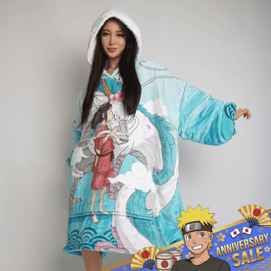 Haku Blanket Hoodie - Spirited Away - craftedbykaiyo