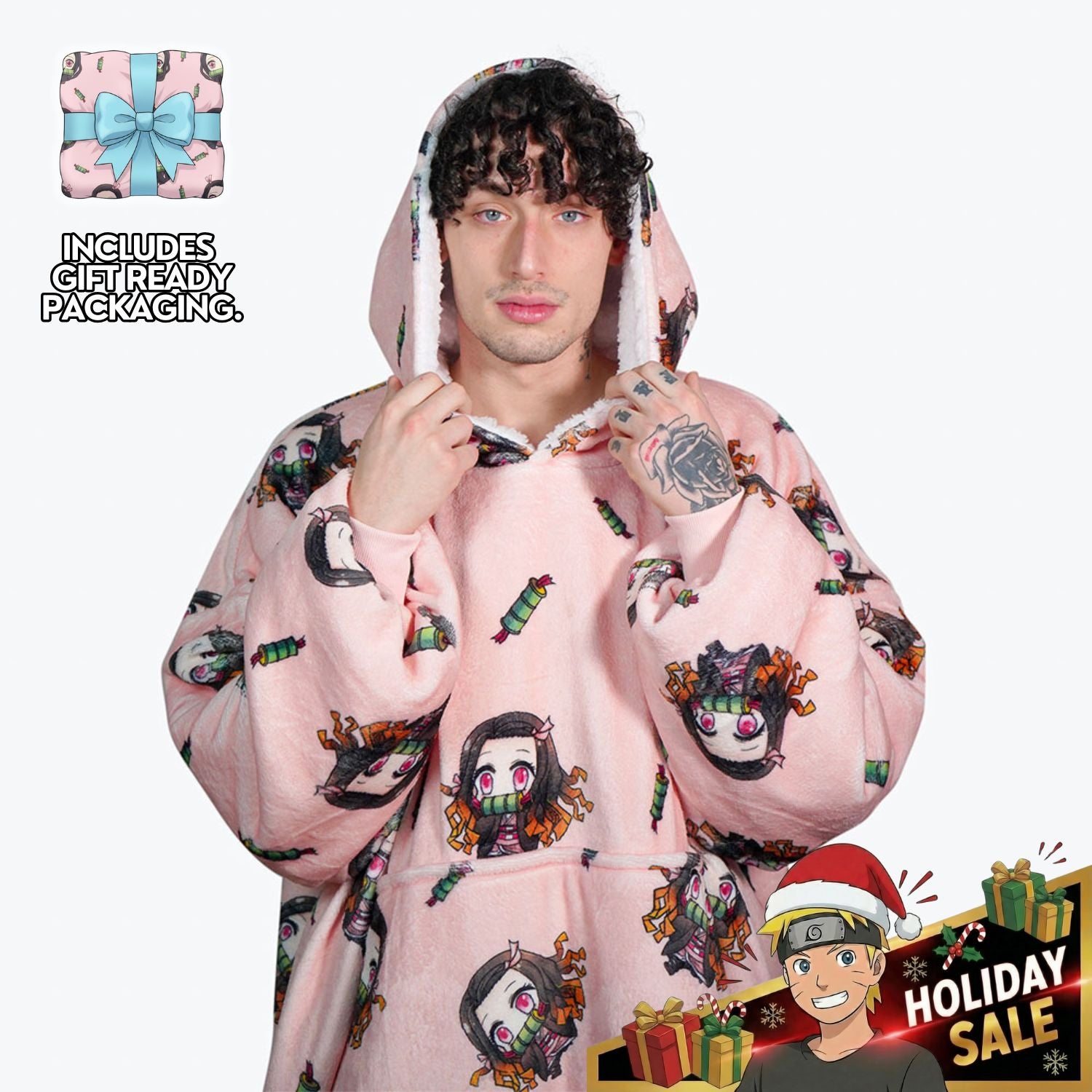 Anime Blanket Hoodies - HOLIDAY SALE - craftedbykaiyo