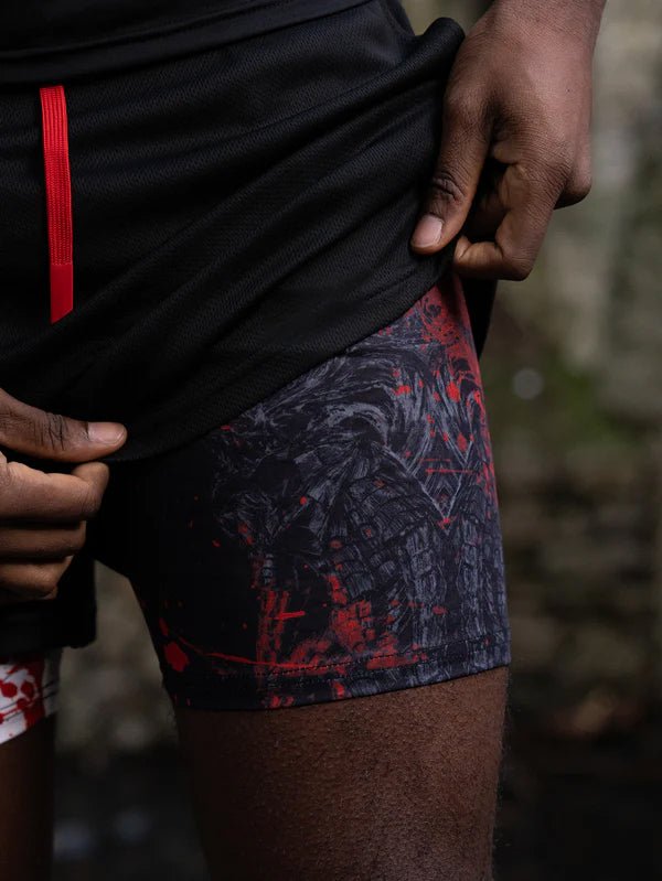 Black Swordsman Performance Shorts - craftedbykaiyo