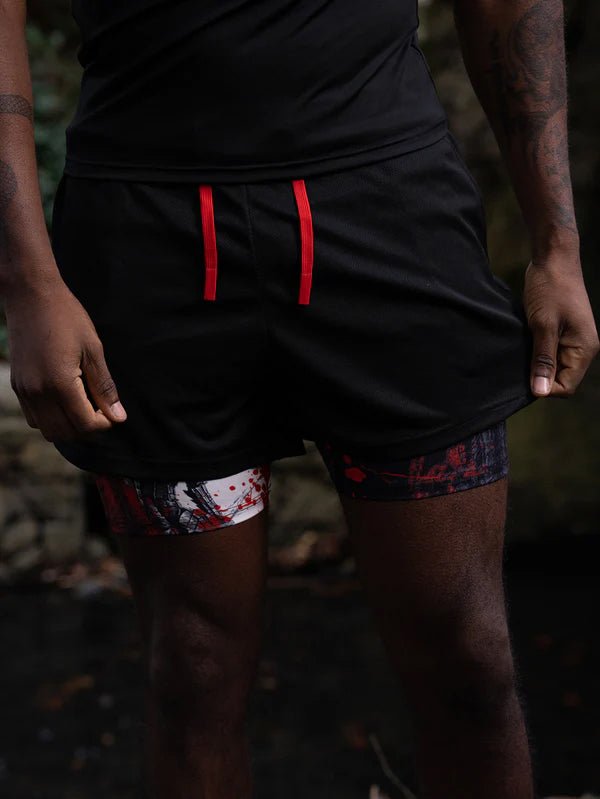 Black Swordsman Performance Shorts - craftedbykaiyo