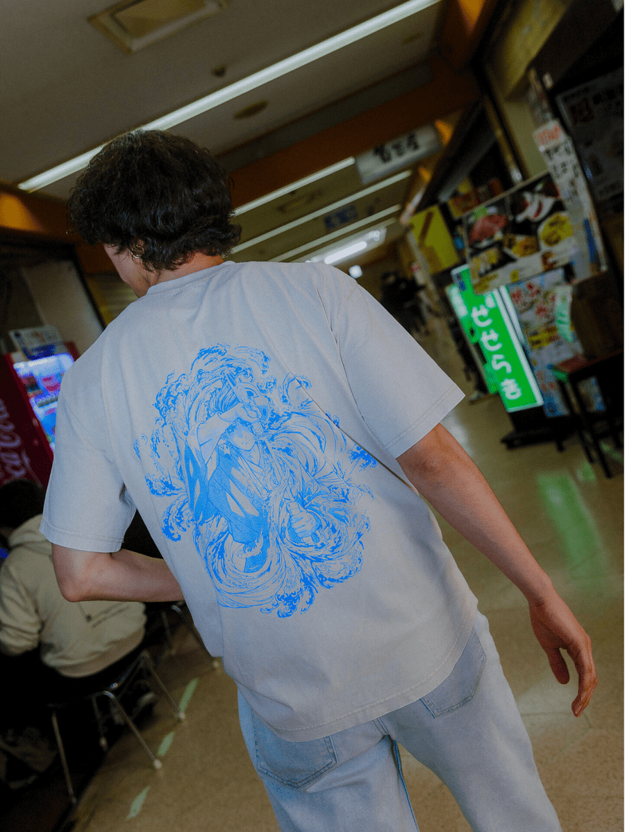 TANJIRO WATER BREATHING 2 - SIDED VINTAGE TEE - craftedbykaiyo