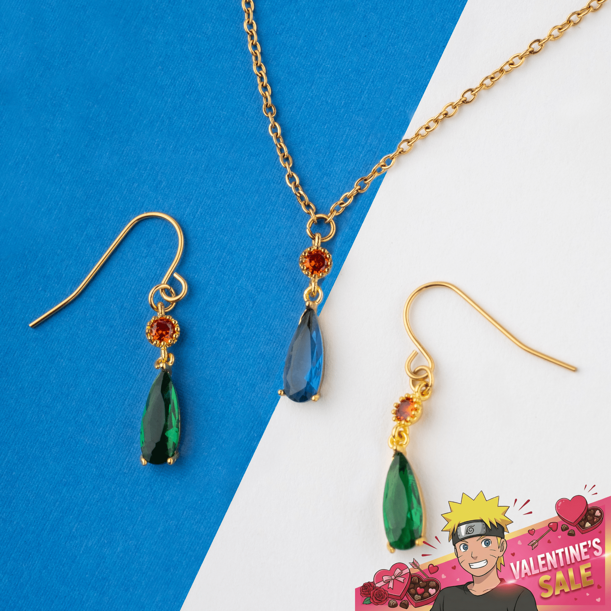 Howls Moving Castle - Wizard Howl - Necklace + Earring Set - craftedbykaiyo