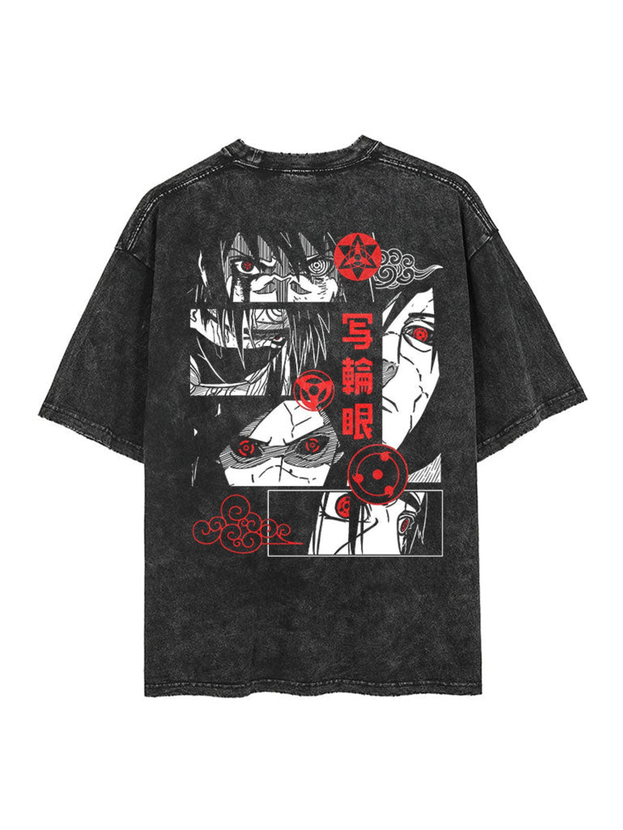 Uchiha 2 - SIDED VINTAGE TEE - Naruto - craftedbykaiyo