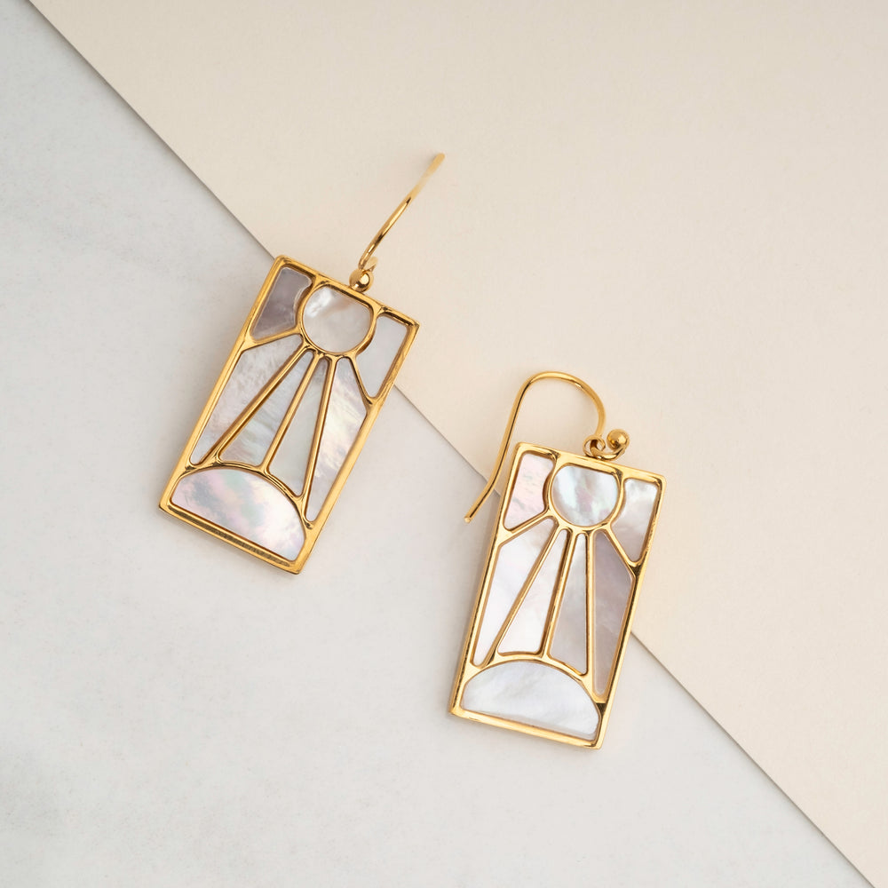 Tanjiro's Necklace & Earring Set - Pearl Hanafuda - craftedbykaiyo