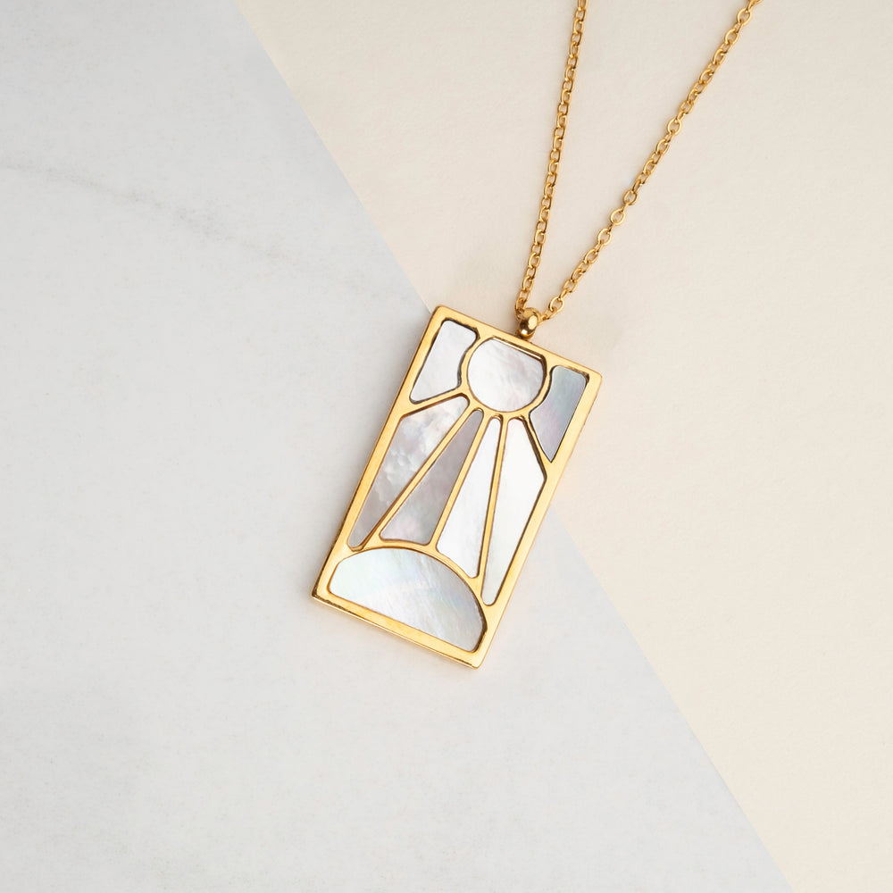 Tanjiro's Necklace & Earring Set - Pearl Hanafuda - craftedbykaiyo