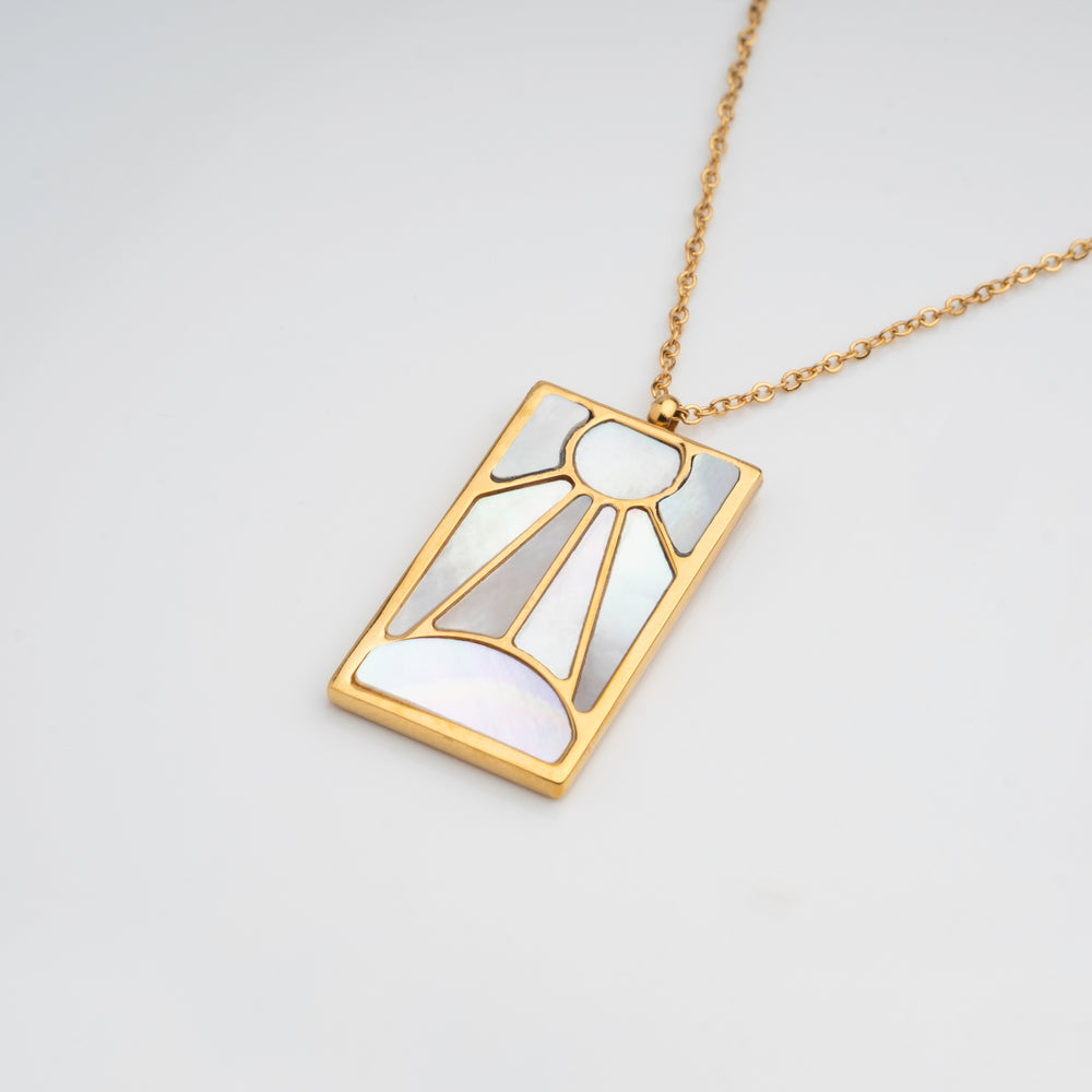 Tanjiro's Necklace & Earring Set - Pearl Hanafuda - craftedbykaiyo