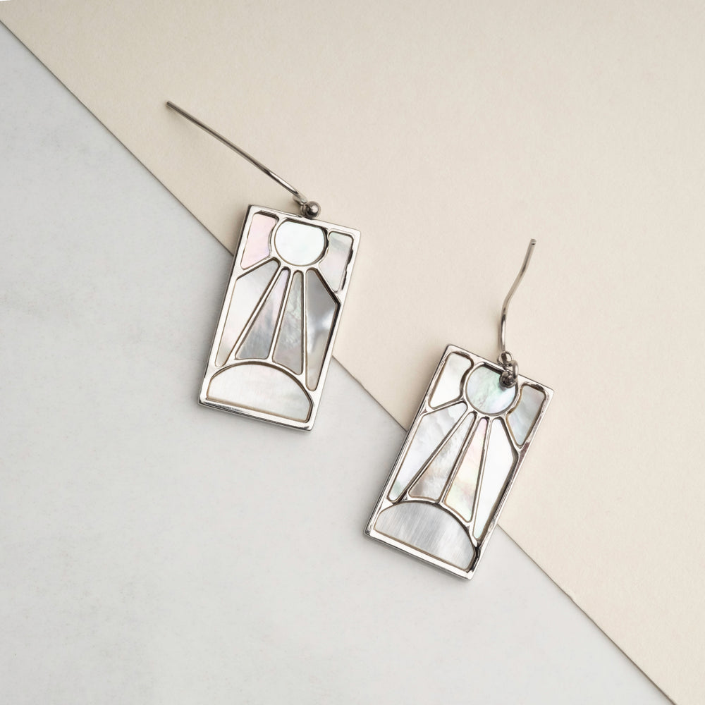 Tanjiro's Necklace & Earring Set - Pearl Hanafuda - craftedbykaiyo