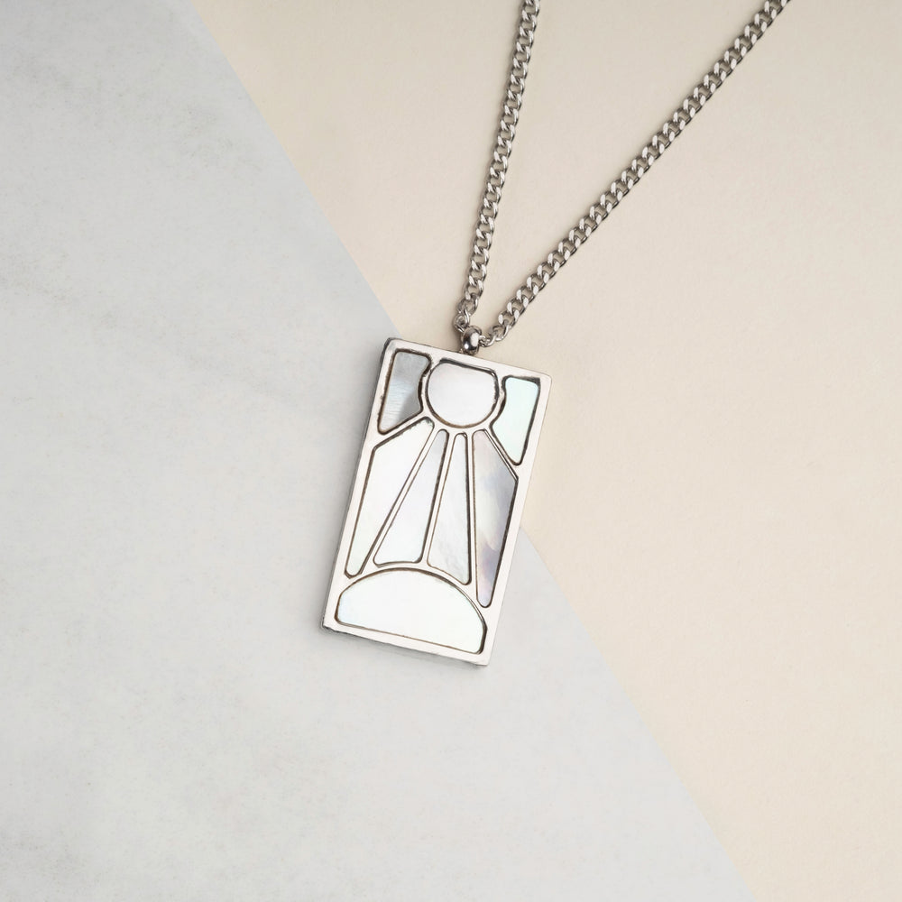 Tanjiro's Necklace & Earring Set - Pearl Hanafuda - craftedbykaiyo