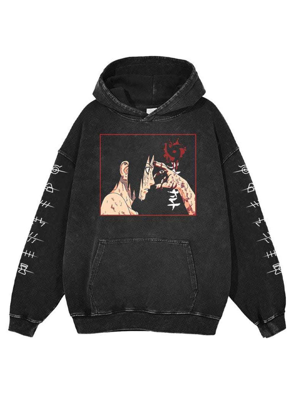UCHIHA BROTHERS VINTAGE HOODIE - Naruto - craftedbykaiyo