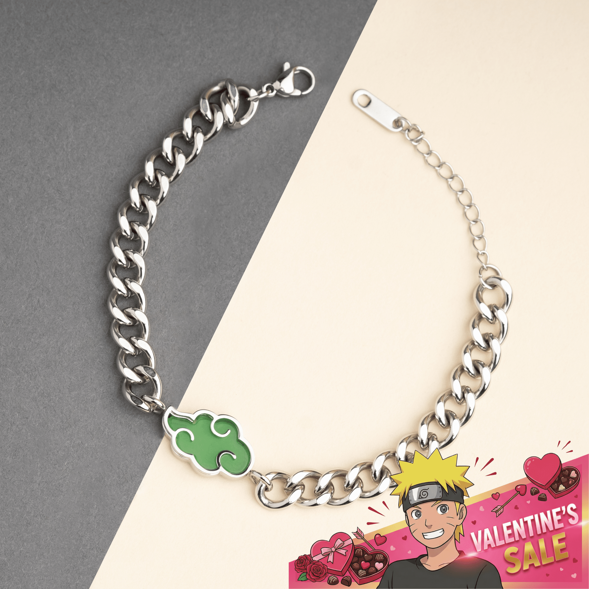 Jade Akatsuki Bracelet - Naruto - craftedbykaiyo