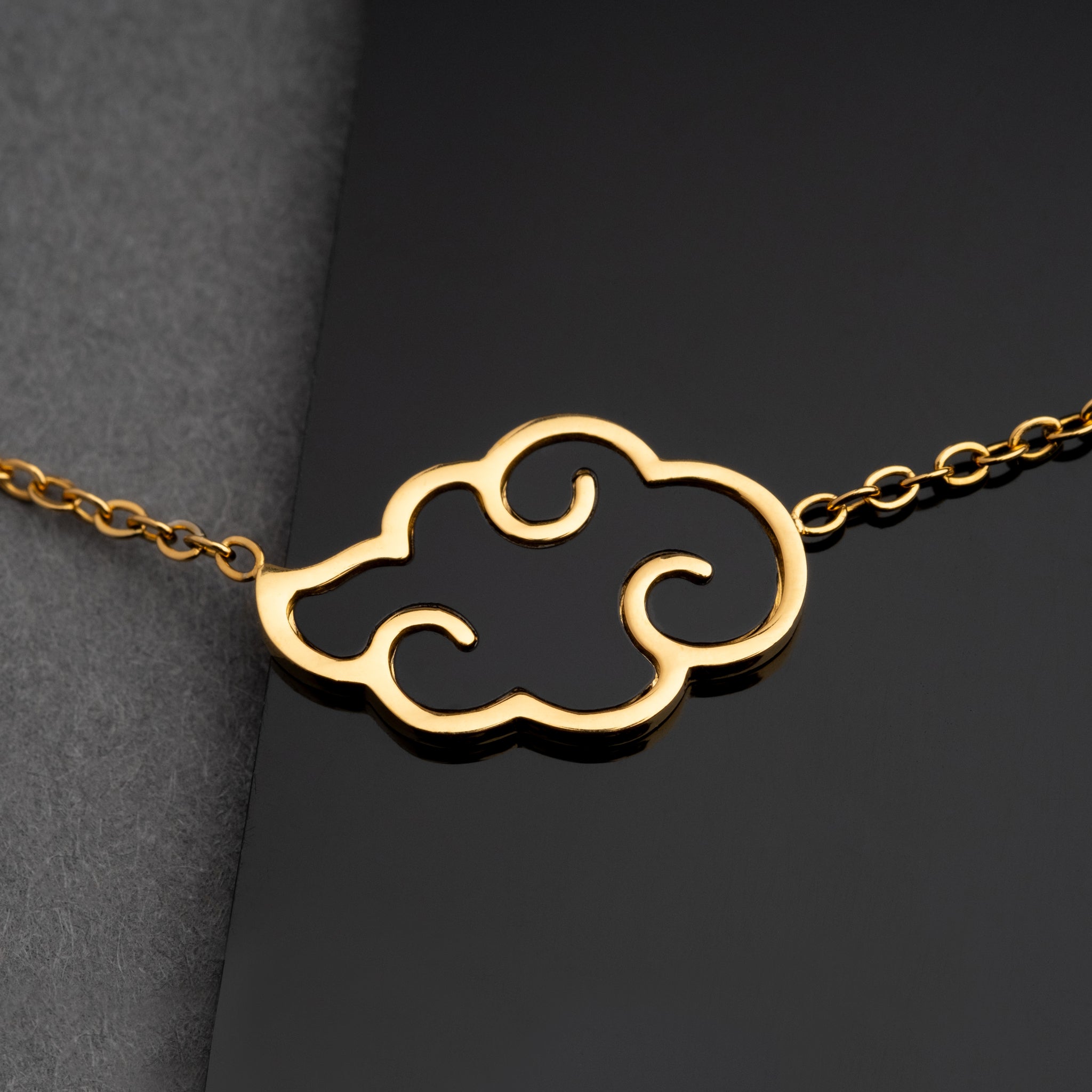 Akatsuki Cloud Neckace - Naruto - 18K Gold Plated