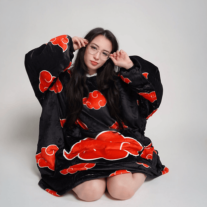 Akatsuki Blanket Hoodie - Naruto - craftedbykaiyo