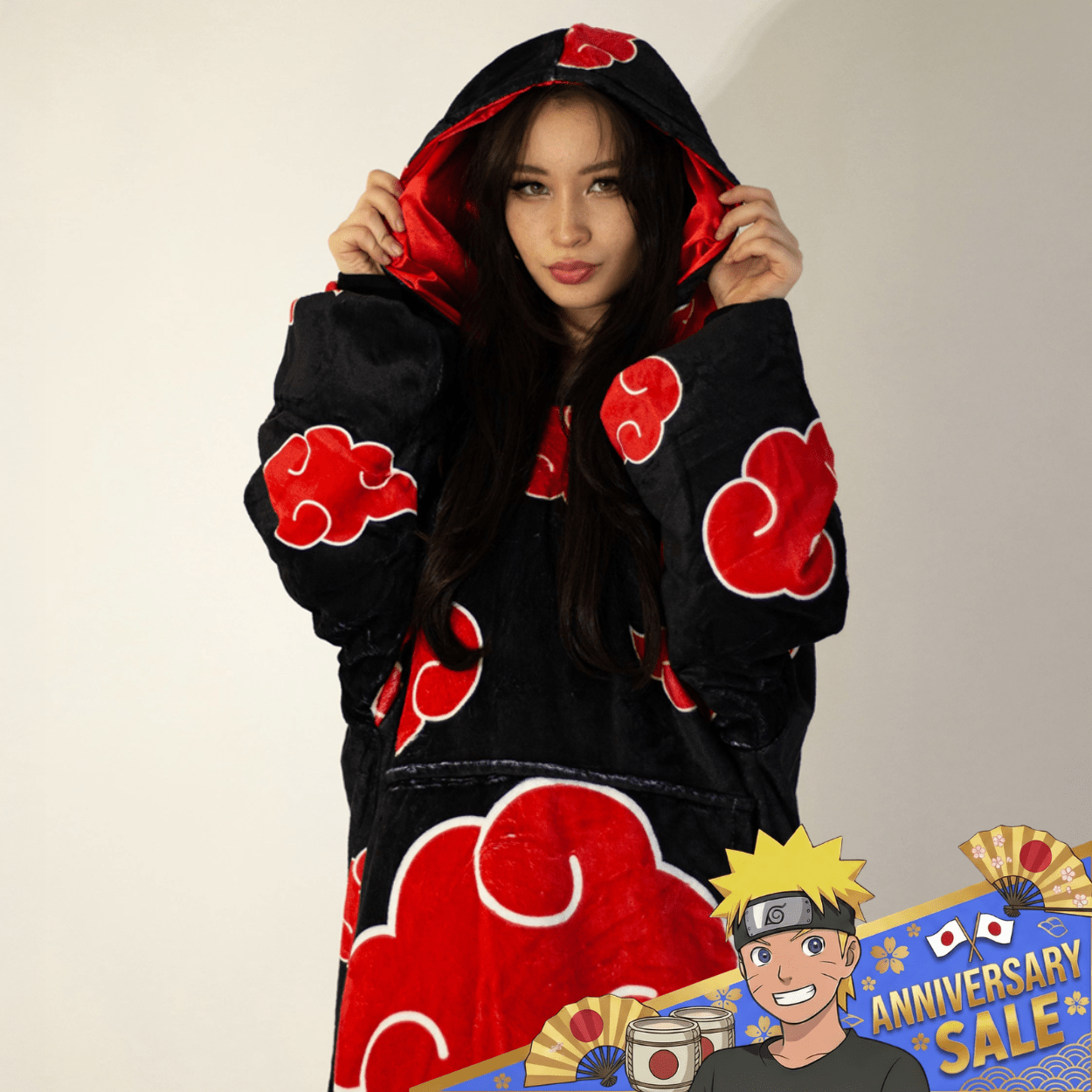 Akatsuki Blanket Hoodie - Naruto - craftedbykaiyo