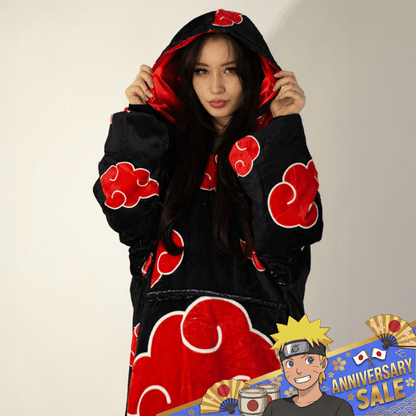 Akatsuki Blanket Hoodie - Naruto - craftedbykaiyo