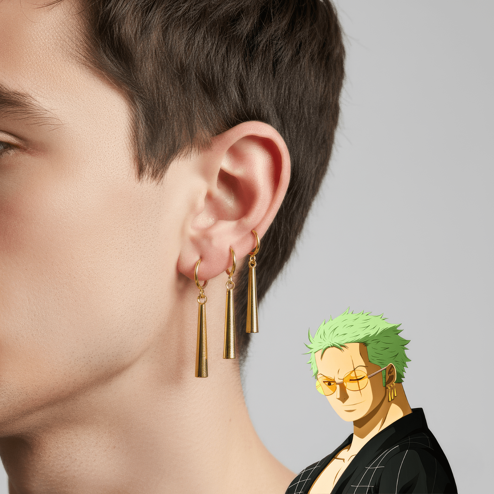 Zoro's Earrings - One Piece - craftedbykaiyo