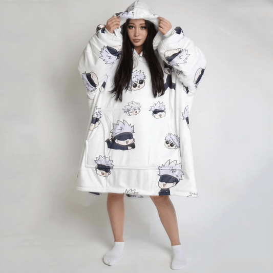 Satoru Gojo Blanket Hoodie - JJK - craftedbykaiyo