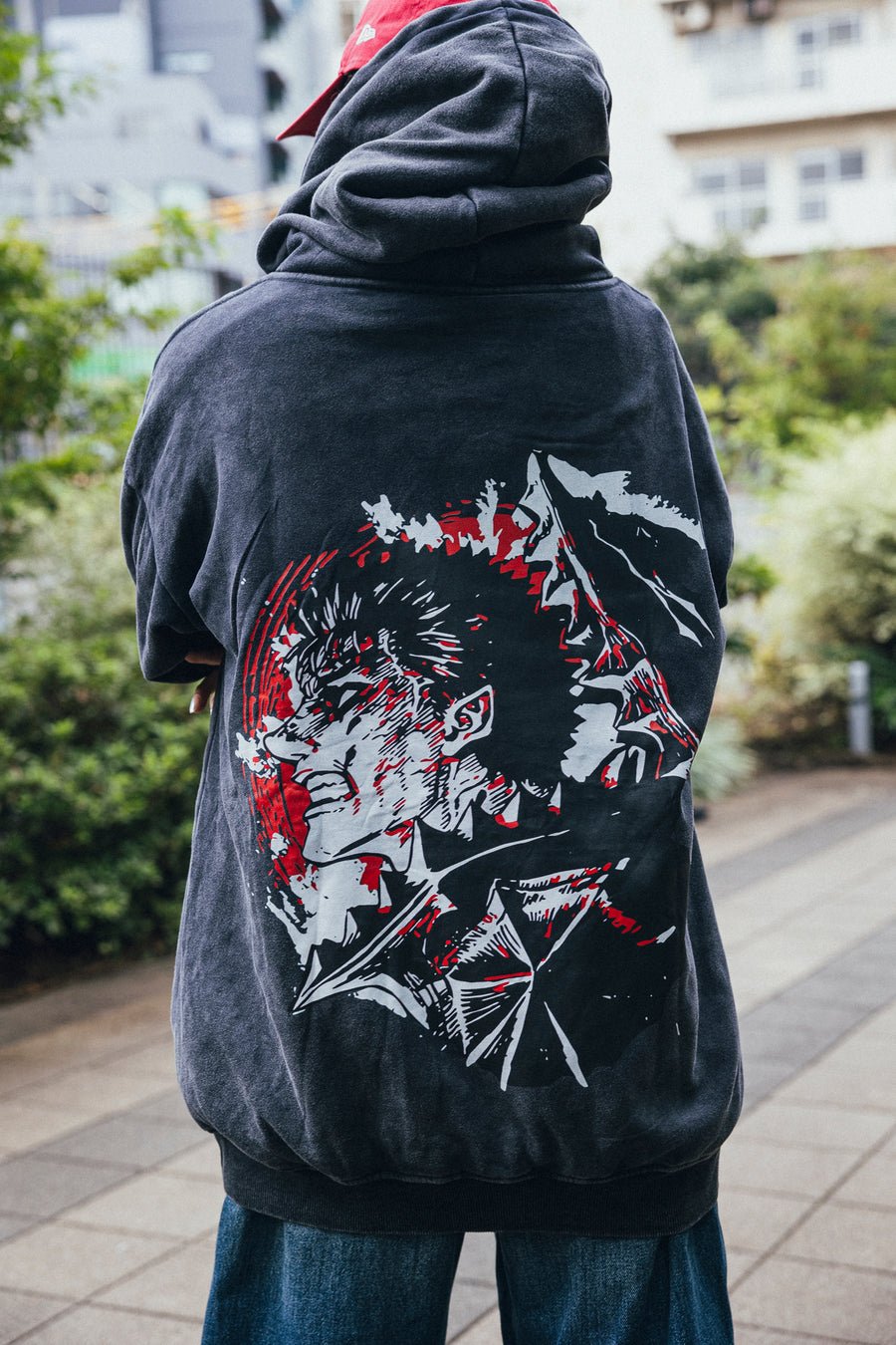 BERSERK GUTS VINTAGE HOODIE - craftedbykaiyo