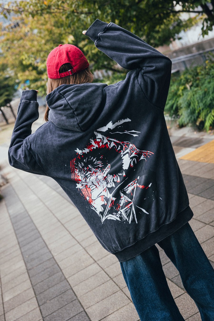 BERSERK GUTS VINTAGE HOODIE - craftedbykaiyo