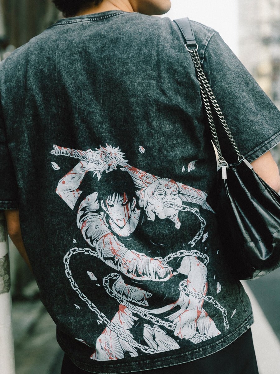 DIVINE BORDER TOJI 2 - SIDED VINTAGE TEE - craftedbykaiyo