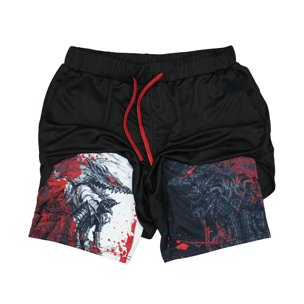 Black Swordsman Performance Shorts - craftedbykaiyo