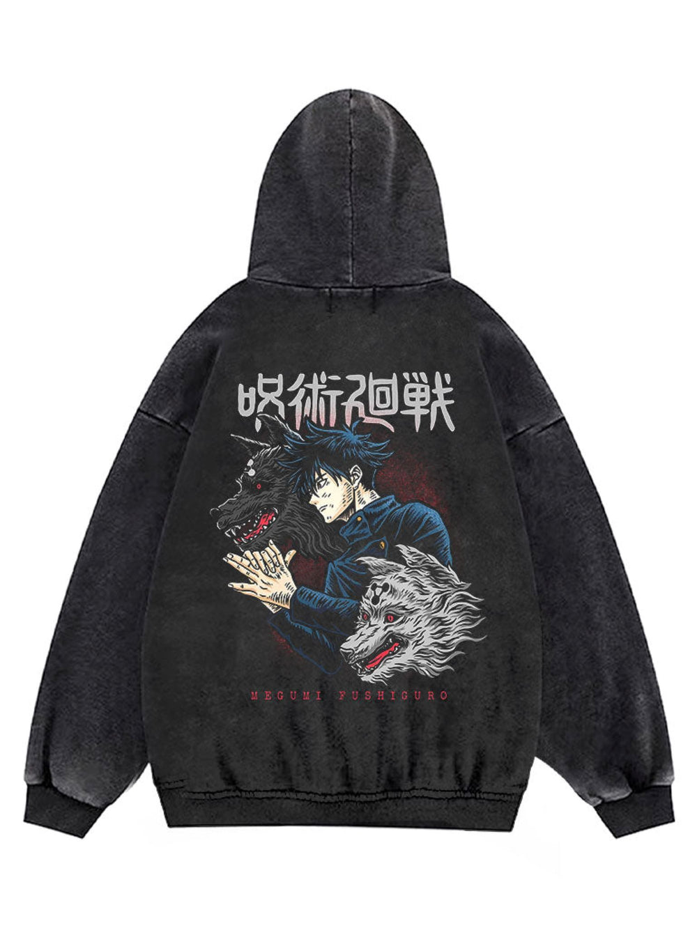 MEGUMI VINTAGE HOODIE - JJK - craftedbykaiyo
