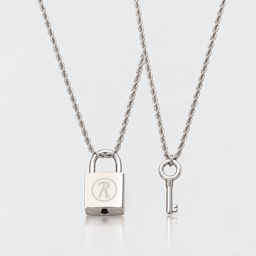 Lock & Key Couple Necklace Set - NANA - craftedbykaiyo