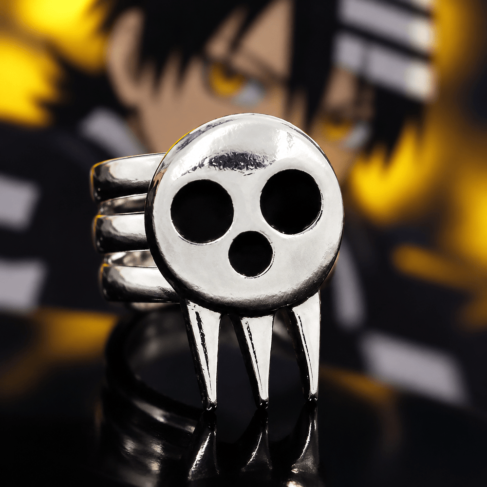 Death the Kid Skull Adjustable Ring - Soul Eater - craftedbykaiyo