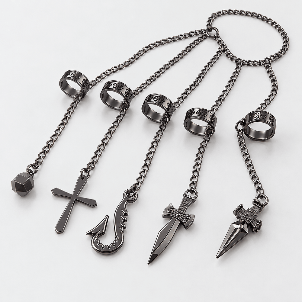 Kurapika Five-Chain Adjustable Bracelet - HXH - craftedbykaiyo