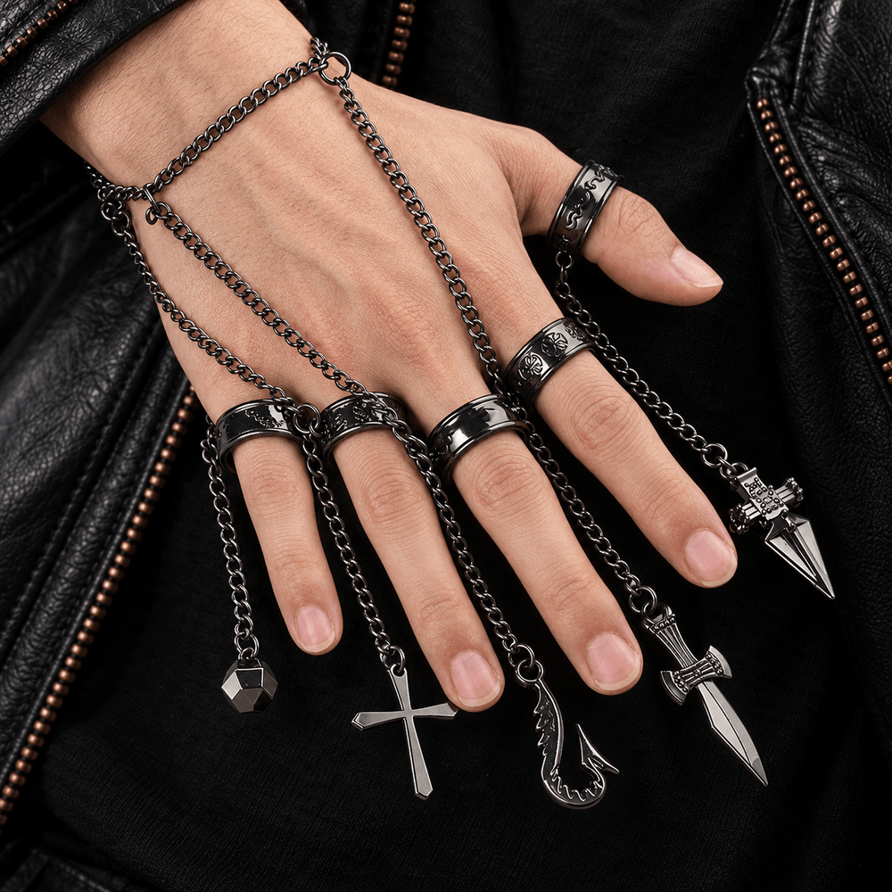 Kurapika Five-Chain Adjustable Bracelet - HXH - craftedbykaiyo