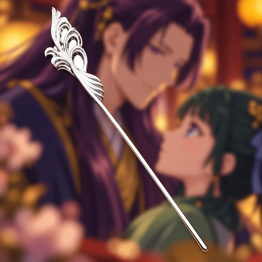 Jinshi's Feather Hairpin - The Apothecary Diaries - craftedbykaiyo
