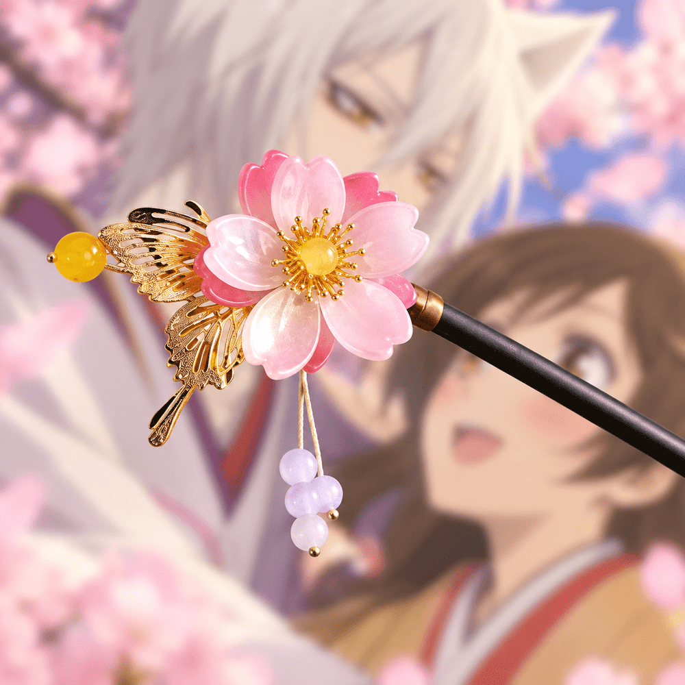 Nanami's Flower Kanzashi Hairpin - Kamisama Kiss - craftedbykaiyo