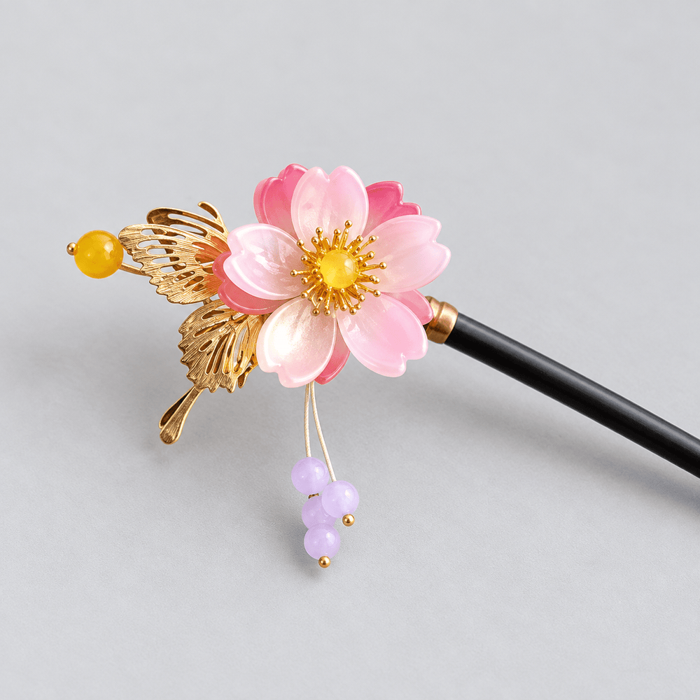 Nanami's Flower Kanzashi Hairpin - Kamisama Kiss - craftedbykaiyo
